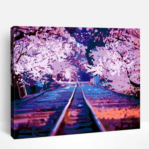 Sakura Railway | Paint By Numbers
