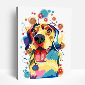 Abstract Cute Dog | Paint By Numbers