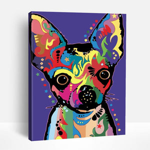 Colorful Abstract Chihuahua | Paint By Numbers