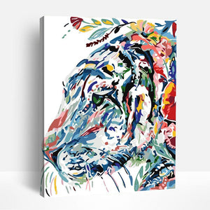 Colorful Tiger Close-up | Paint By Numbers