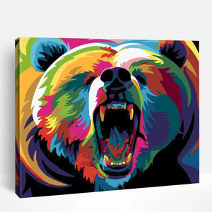 Colorful Bear Roar | Paint By Numbers