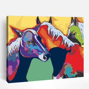 Colorful Horses | Paint By Numbers