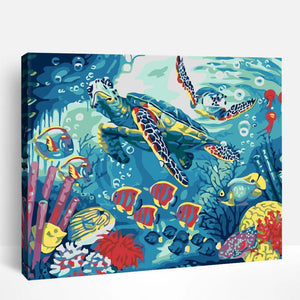 Turtle Underwater | Paint By Numbers