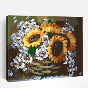 Sunflowers and Daisies | Paint By Numbers