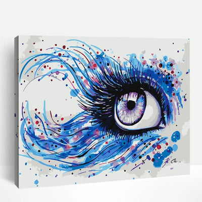 Abstract Blue Eyes | Paint By Numbers