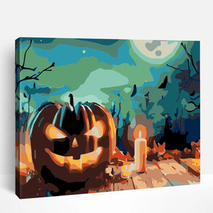 Halloween Jack-o-Lantern | Paint By Numbers