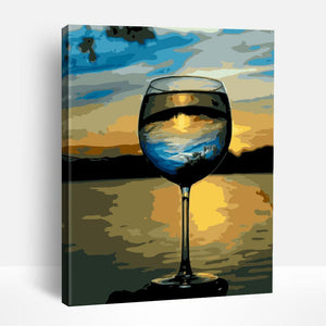 Wine and Sunset | Paint By Numbers