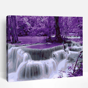 Purple Waterfall | Paint By Numbers