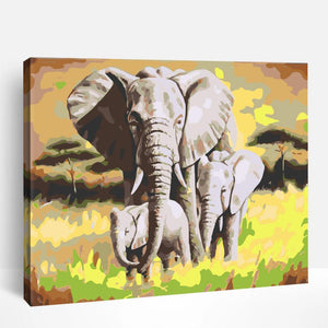 Elephant and Cub | Paint By Numbers