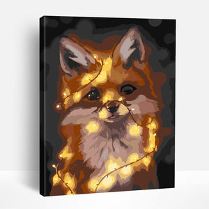 Baby Fox with Lights | Paint By Numbers