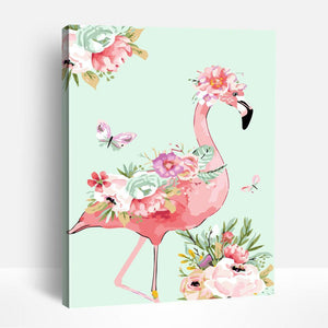 Flamingo and Blooms | Paint By Numbers