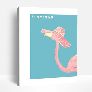 Flamingo in Hat | Paint By Numbers