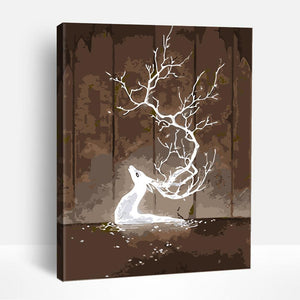 Mystical White Deer | Paint By Numbers