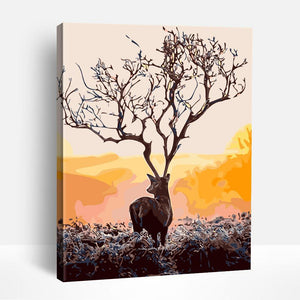 Deer at Sunset | Paint By Numbers
