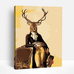 Vintage Deer In Tux | Paint By Numbers