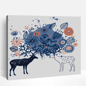 Couple Moose Deerr | Paint By Numbers