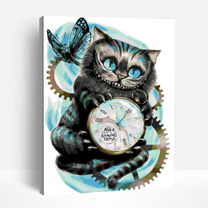 Cat and Clock | Paint By Numbers