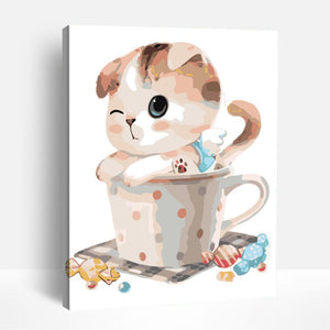 Cat and Candy | Paint By Numbers