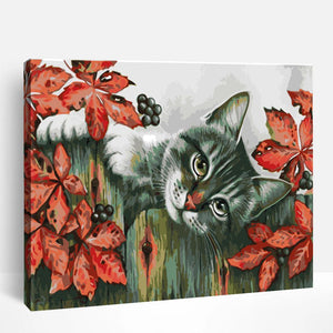 Kitty and Flowers | Paint By Numbers