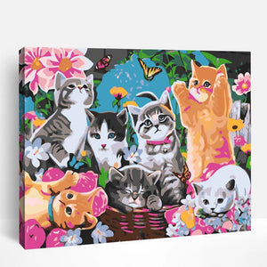 Colorful Cat Friends | Paint By Numbers