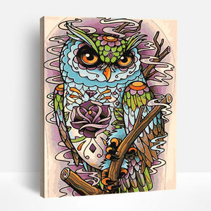 Colorful Cartoon Owl | Paint By Numbers