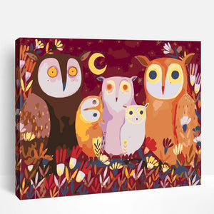 Owls Illustration | Paint By Numbers