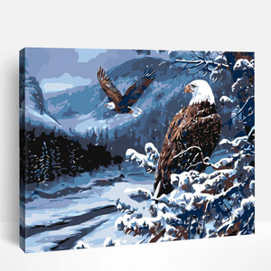 Eagles in Winter | Paint By Numbers
