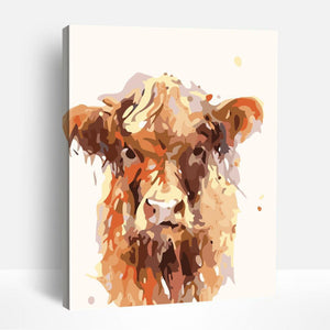 Highland Cow Portrait | Paint By Numbers
