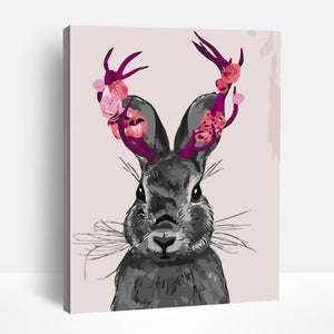 Rabbit and Flowers | Paint By Numbers