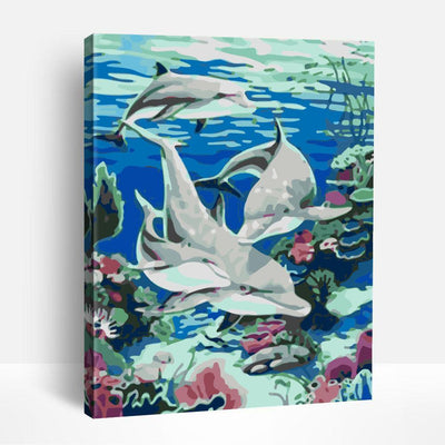 Dolphin Family | Paint By Numbers