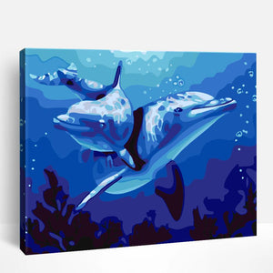 Dolphin in Love | Paint By Numbers