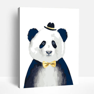 Panda with Tiny Hat | Paint By Numbers