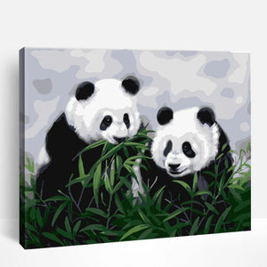 Adorable Panda Duo | Paint By Numbers