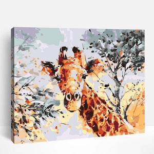 Giraffe and Trees | Paint By Numbers
