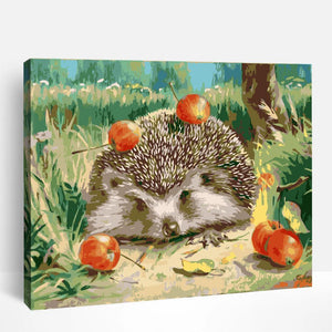 Hedgehog with Apples | Paint By Numbers