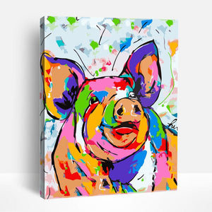Colorful Abstract Pig | Paint By Numbers