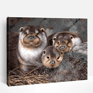 Cute Mole Family | Paint By Numbers