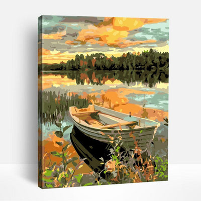 Boat and Sunset | Paint By Numbers