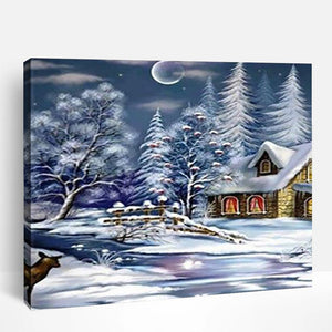 House in Snow | Paint By Numbers