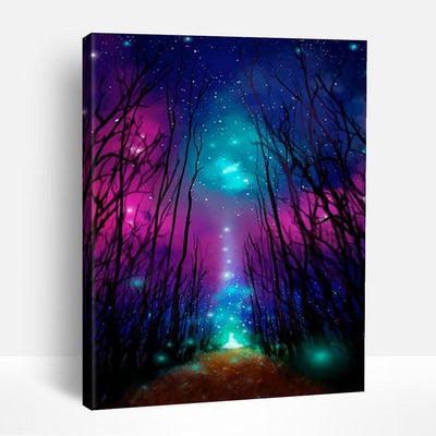 Forest and Galactic Space | Paint By Numbers