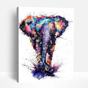 Elephant Splatter Art | Paint By Numbers