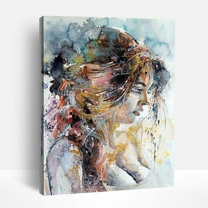 Female Portrait Splatter | Paint By Numbers