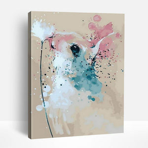 Rabbit in Splatter Art | Paint By Numbers